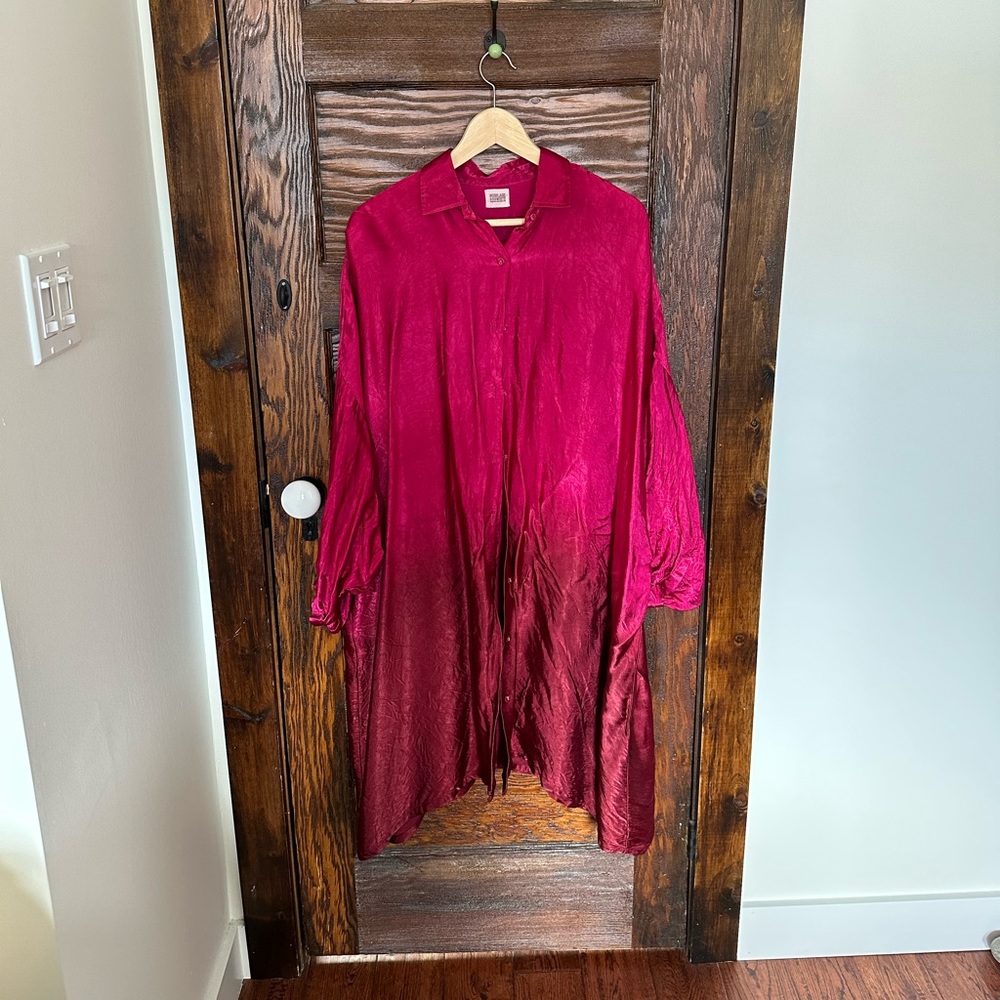 NBNW Square Shirt Dress in Rose Syrup